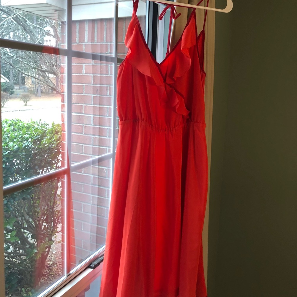 Red flutter dress